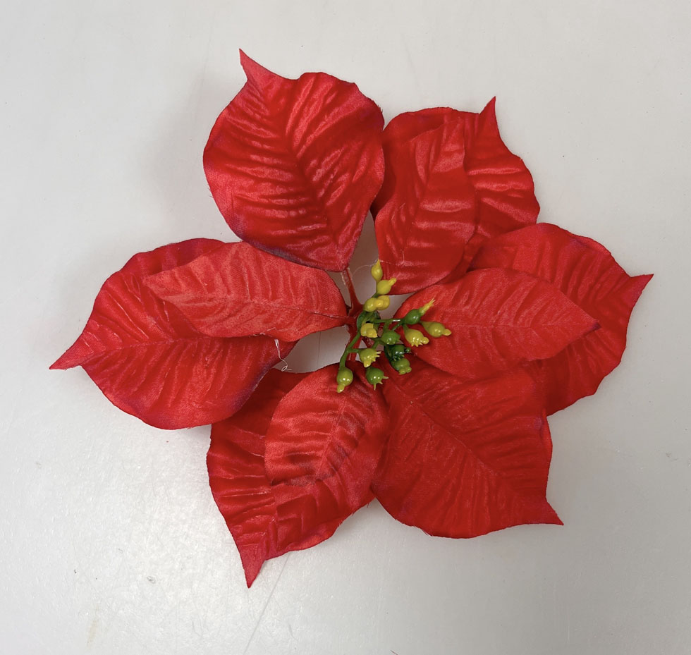 Květ poinsettia 18cm  5/60